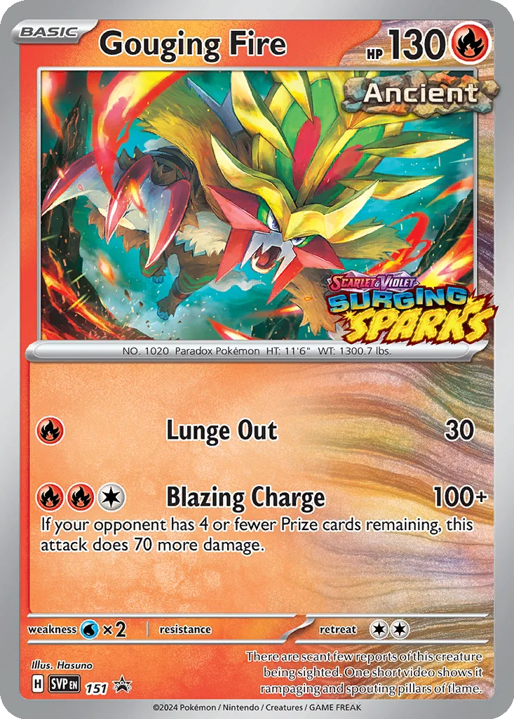Gouging Fire 151 Scarlet & Violet Black Star Promos (Build & Battle Deck Promo)
