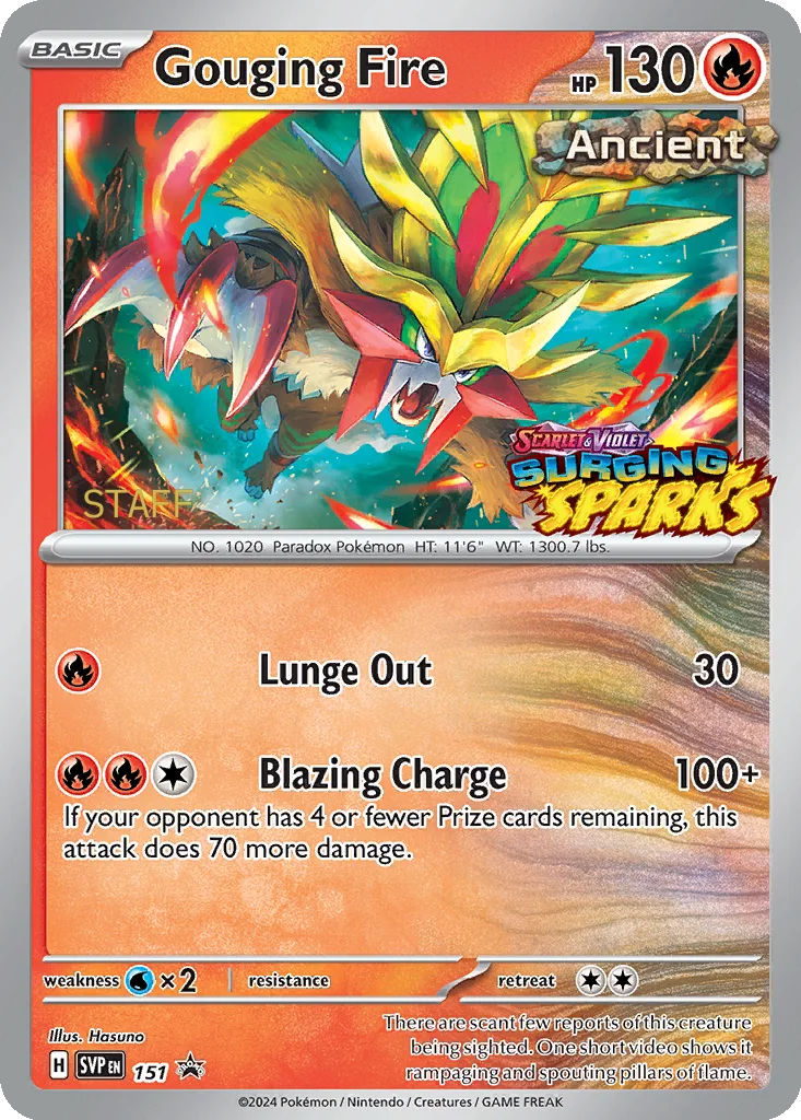 Gouging Fire 151 Scarlet & Violet Black Star Promos (Staff Stamped)