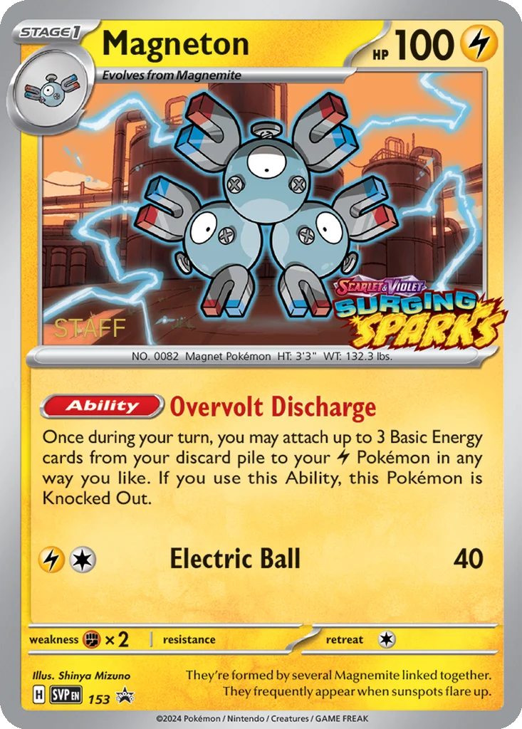 Magneton 153 Scarlet & Violet Black Star Promos (Staff Stamped)