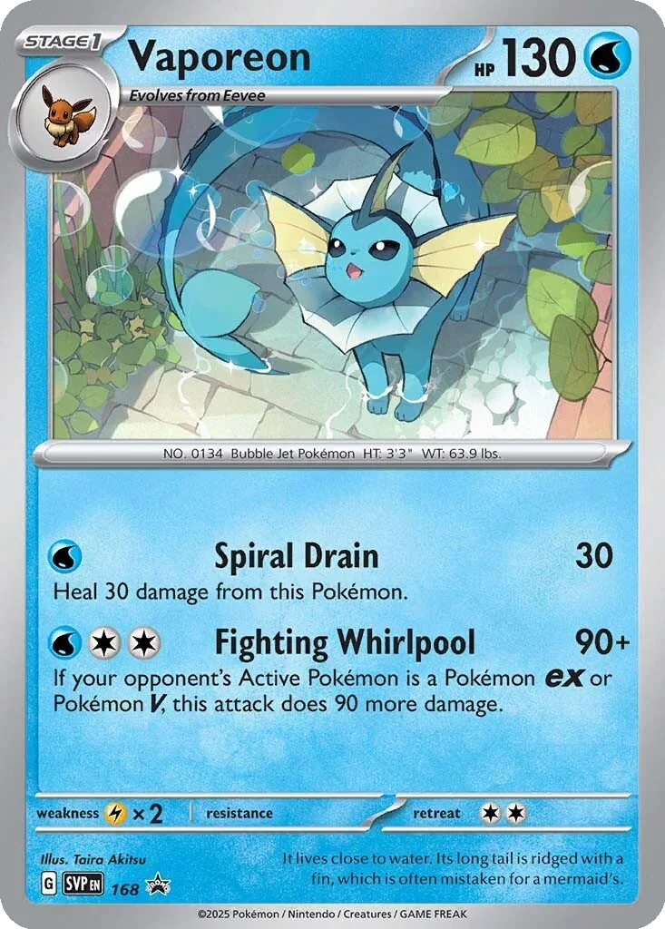 Vaporeon 168 Scarlet & Violet Black Star Promos (Poster Collection Promo)