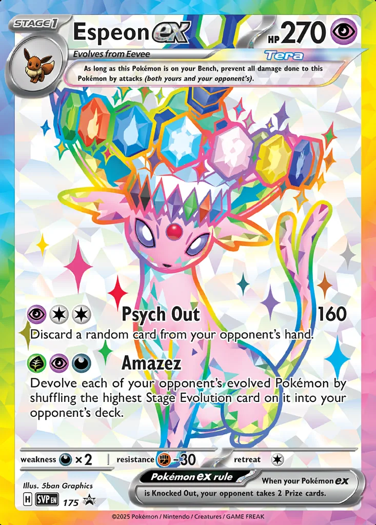 Espeon ex 175 Scarlet & Violet Black Star Promos (Prismatic Figure Collection)