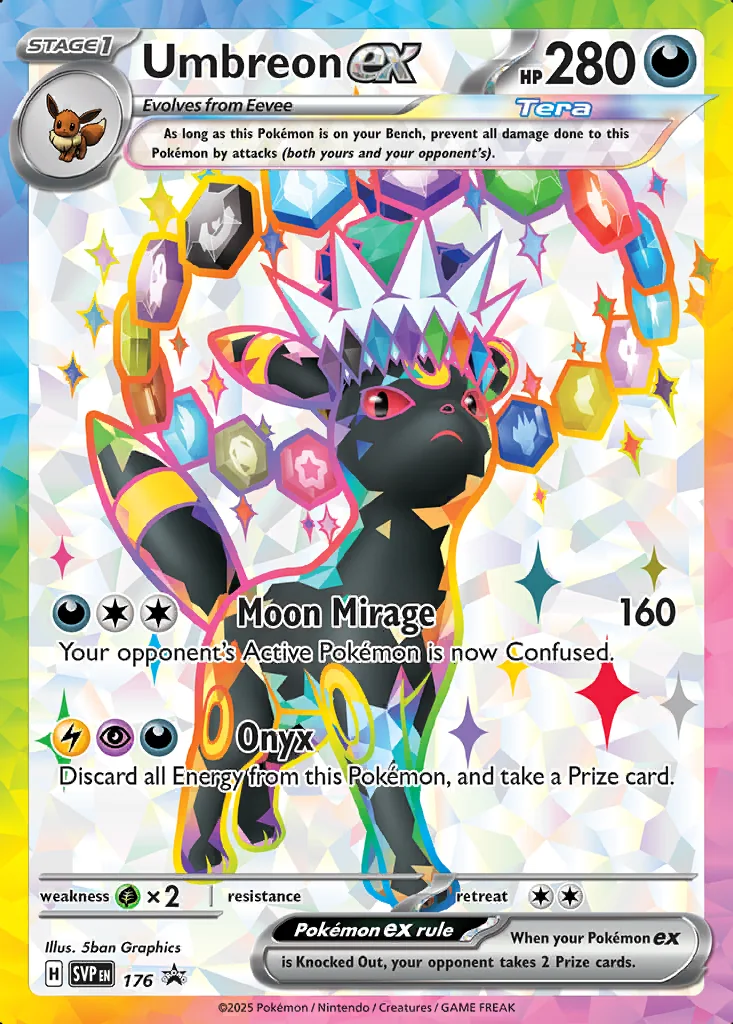 Umbreon ex 176 Scarlet & Violet Black Star Promos (Prismatic Figure Collection)
