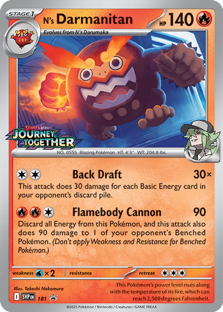 N's Darmanitan 181 Scarlet & Violet Black Star Promos (Build & Battle Deck Promo)