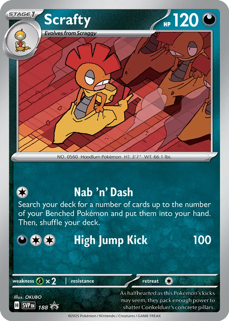 Scrafty 188 Scarlet & Violet Black Star Promos (3-Pack Blister)