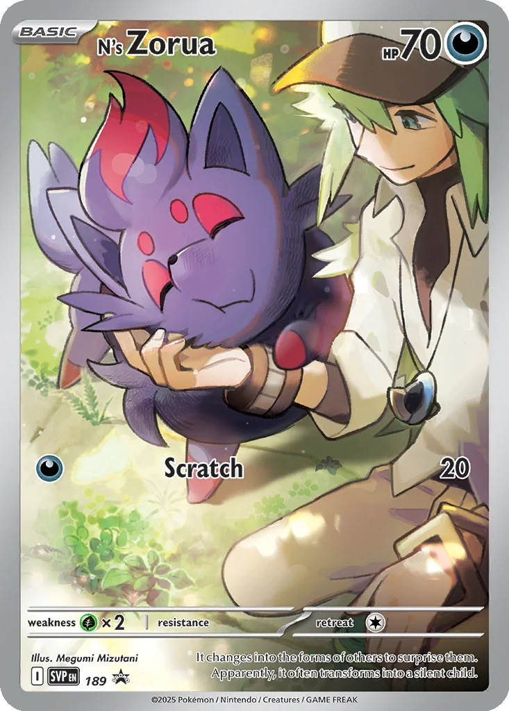 N's Zorua 189 Scarlet & Violet Black Star Promos (Pokemon Center ETB Promo)