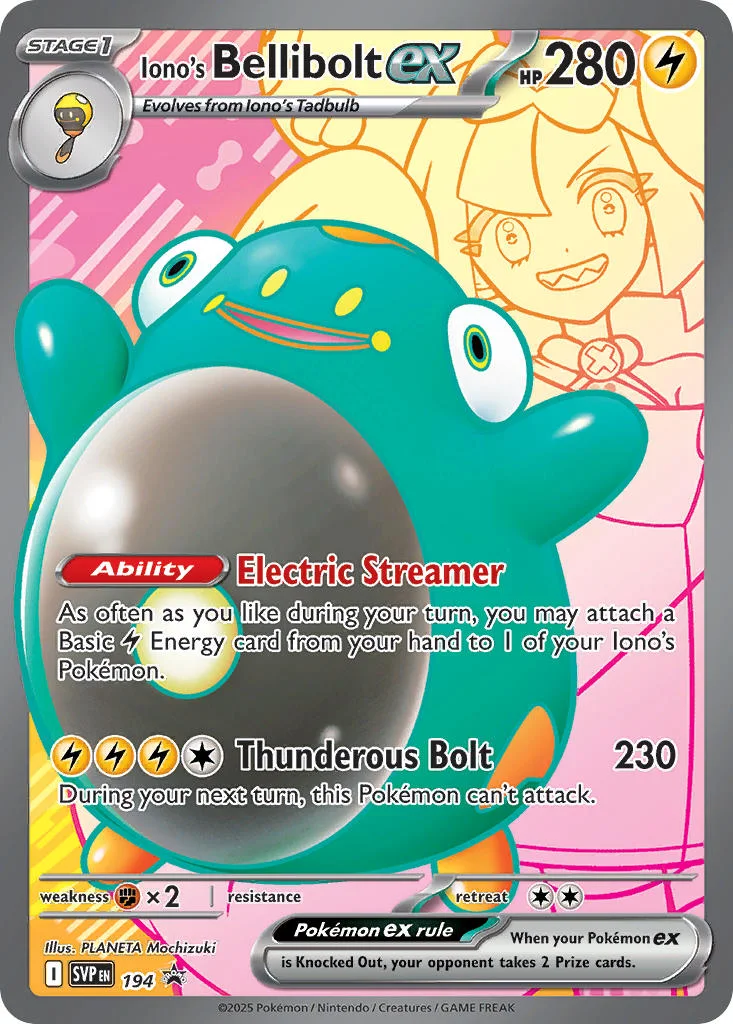 Iono's Bellibolt ex 194 Scarlet & Violet Black Star Promos (Iono's Bellibolt ex Premium Collection)