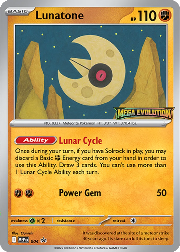 Lunatone 004 Mega Evolution Promo (Build & Battle Deck Promo)
