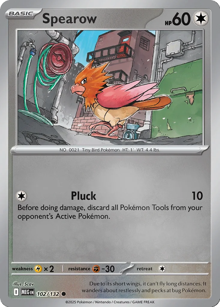 Spearow 102/132 Mega Evolution (Reverse holo)