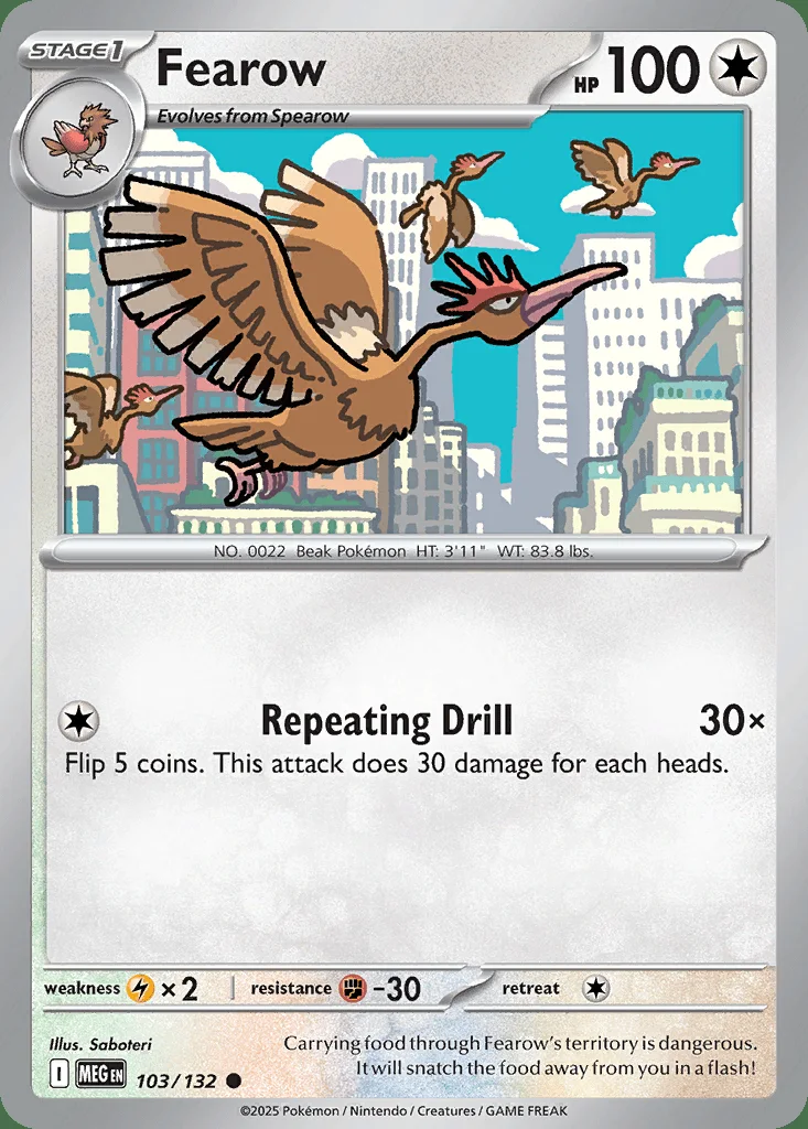 Fearow 103/132 ME01: Mega Evolution (Normal)