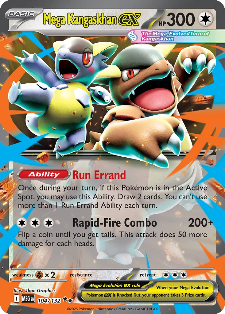 Mega Kangaskhan ex 104/132 Mega Evolution (Holo)