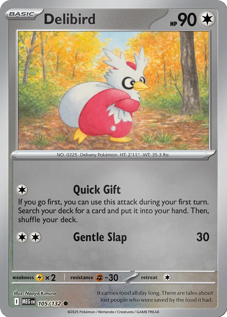 Delibird 105/132 Mega Evolution (Reverse holo)