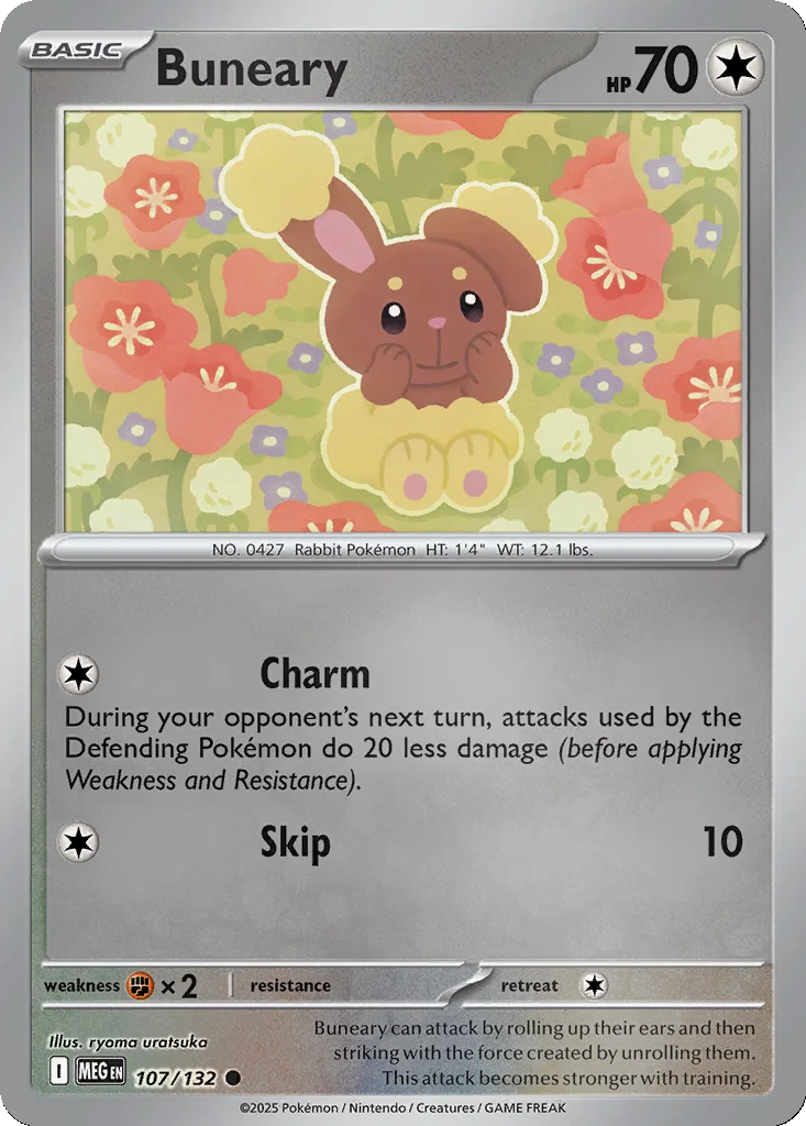 Buneary 107/132 Mega Evolution (Reverse holo)