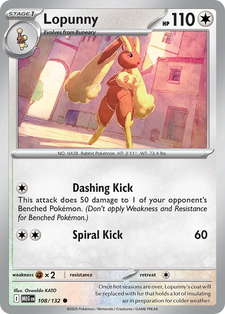 Lopunny 108/132 ME01: Mega Evolution (Normal)