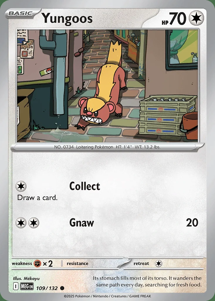Yungoos 109/132 ME01: Mega Evolution (Normal)