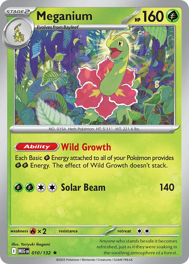 Meganium 010/132 Mega Evolution (Build & Battle Deck Non-Holo)