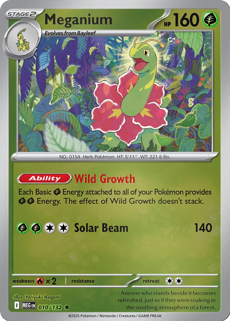 Meganium 010/132 Mega Evolution (Reverse holo)