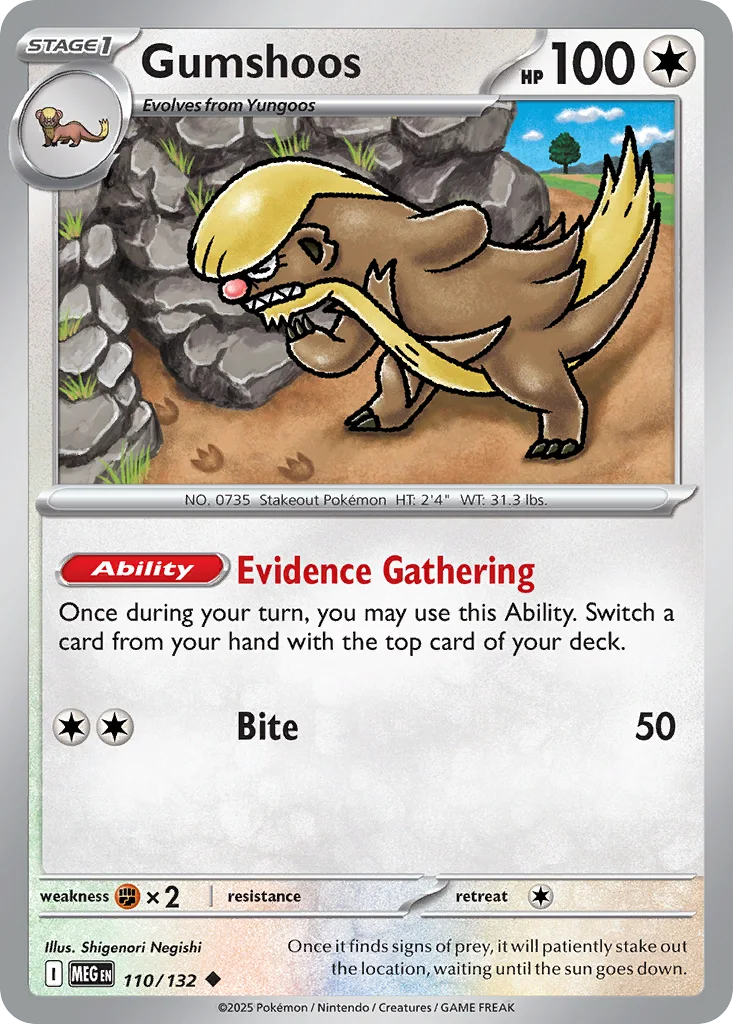 Gumshoos 110/132 ME01: Mega Evolution (Normal)