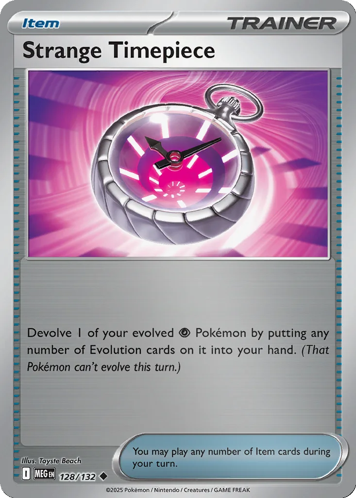 Strange Timepiece 128/132 ME01: Mega Evolution (Reverse holo)
