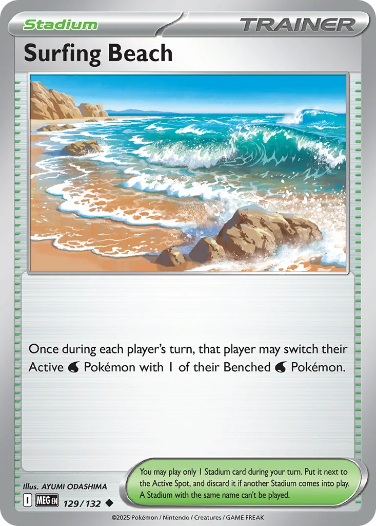 Surfing Beach 129/132 ME01: Mega Evolution (Normal)