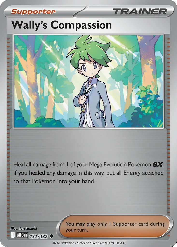Wally's Compassion 132/132 Mega Evolution (Reverse holo)