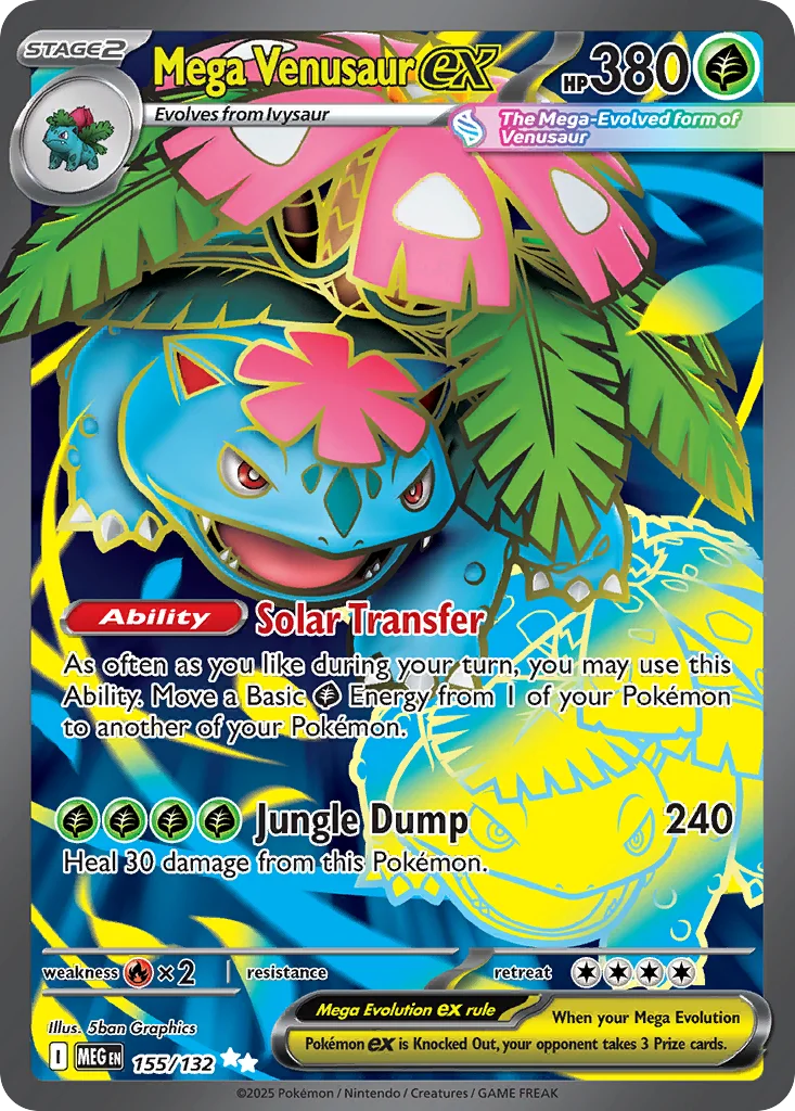 Mega Venusaur ex 155/132 Mega Evolution (Holo)