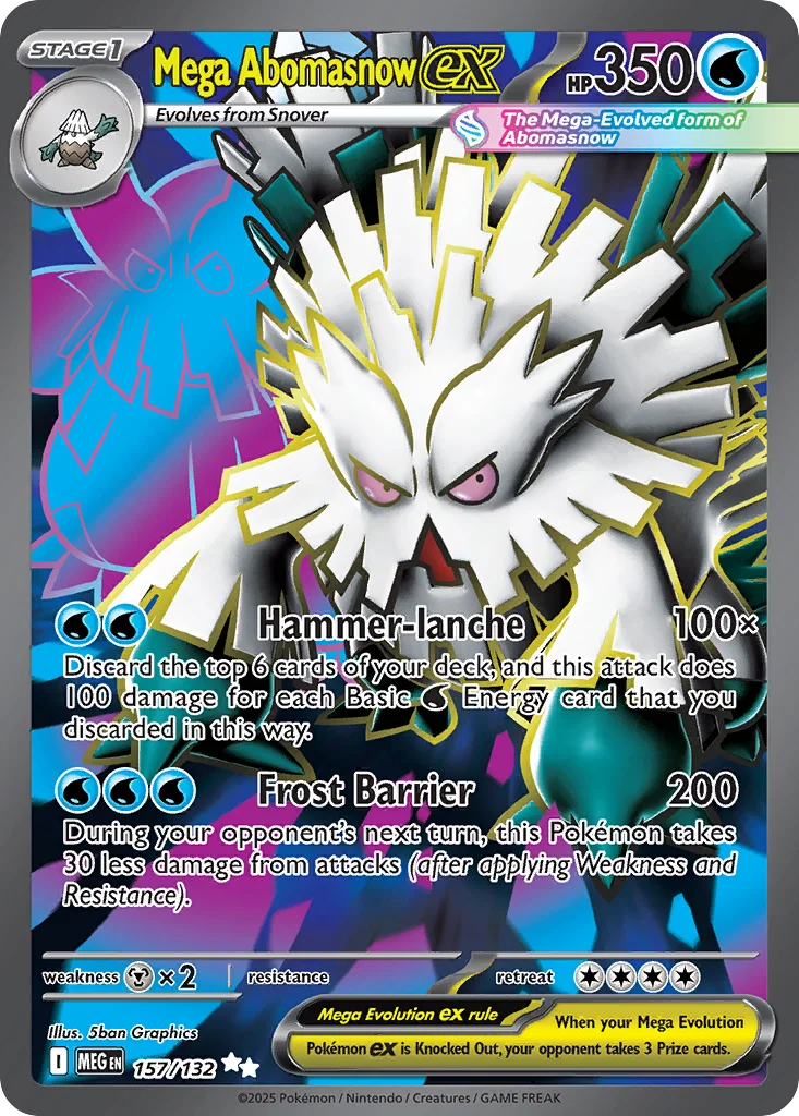 Mega Abomasnow ex 157/132 Mega Evolution (Holo)