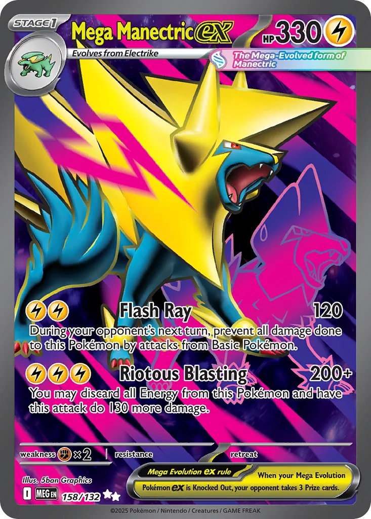 Mega Manectric ex 158/132 Mega Evolution (Holo)