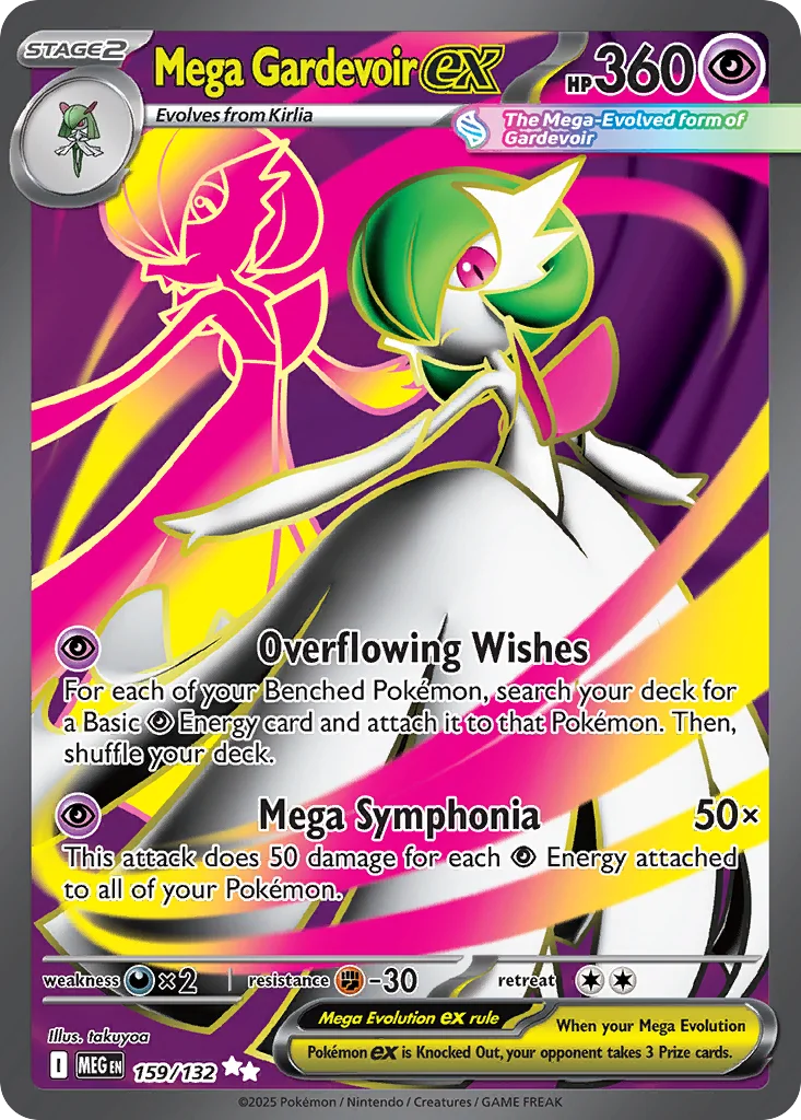 Mega Gardevoir ex 159/132 Mega Evolution (Holo)