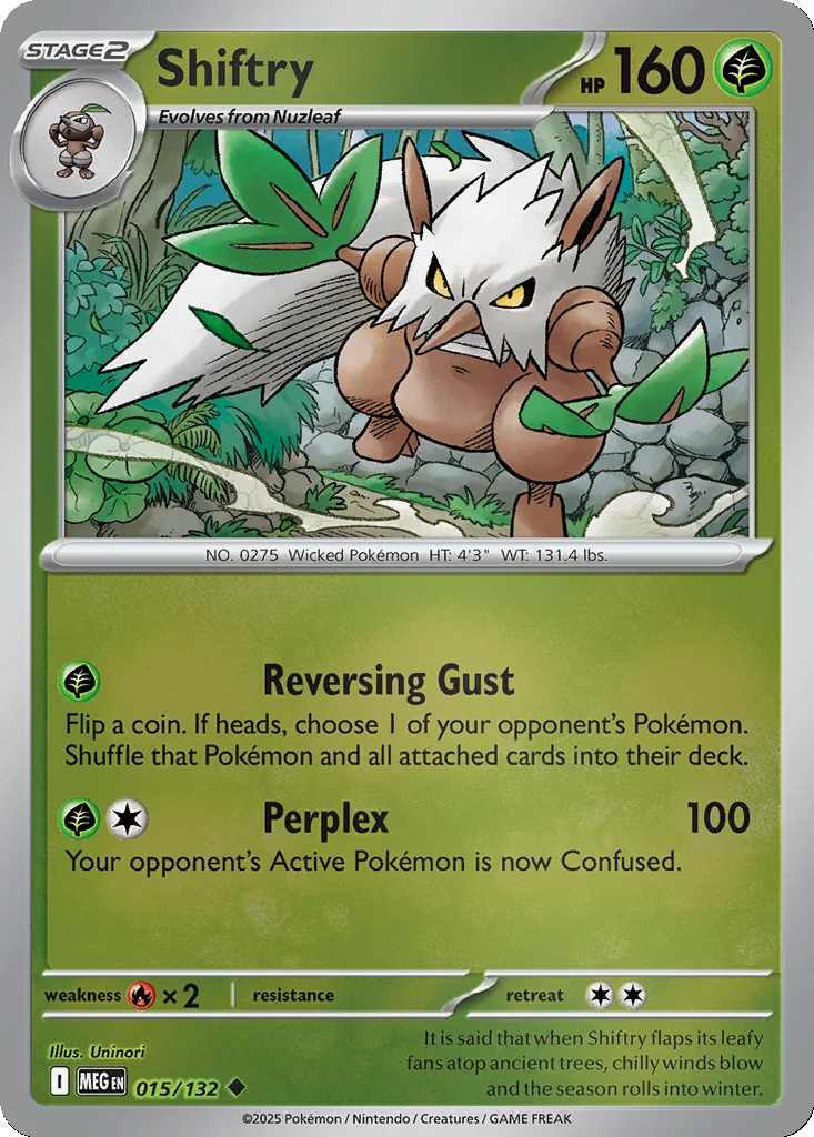 Shiftry 015/132 ME01: Mega Evolution (Reverse holo)