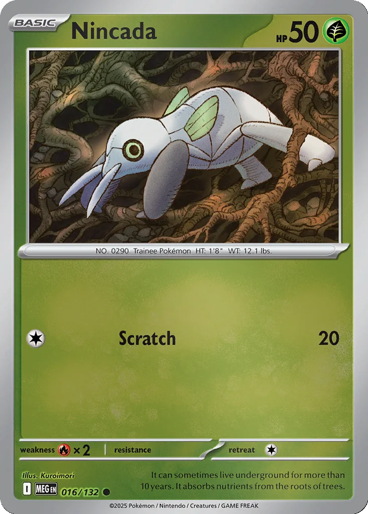 Nincada 016/132 Mega Evolution (Reverse holo)