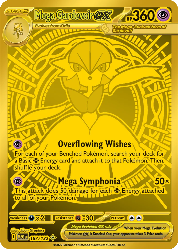 Mega Gardevoir ex 187/132 Mega Evolution (Holo)