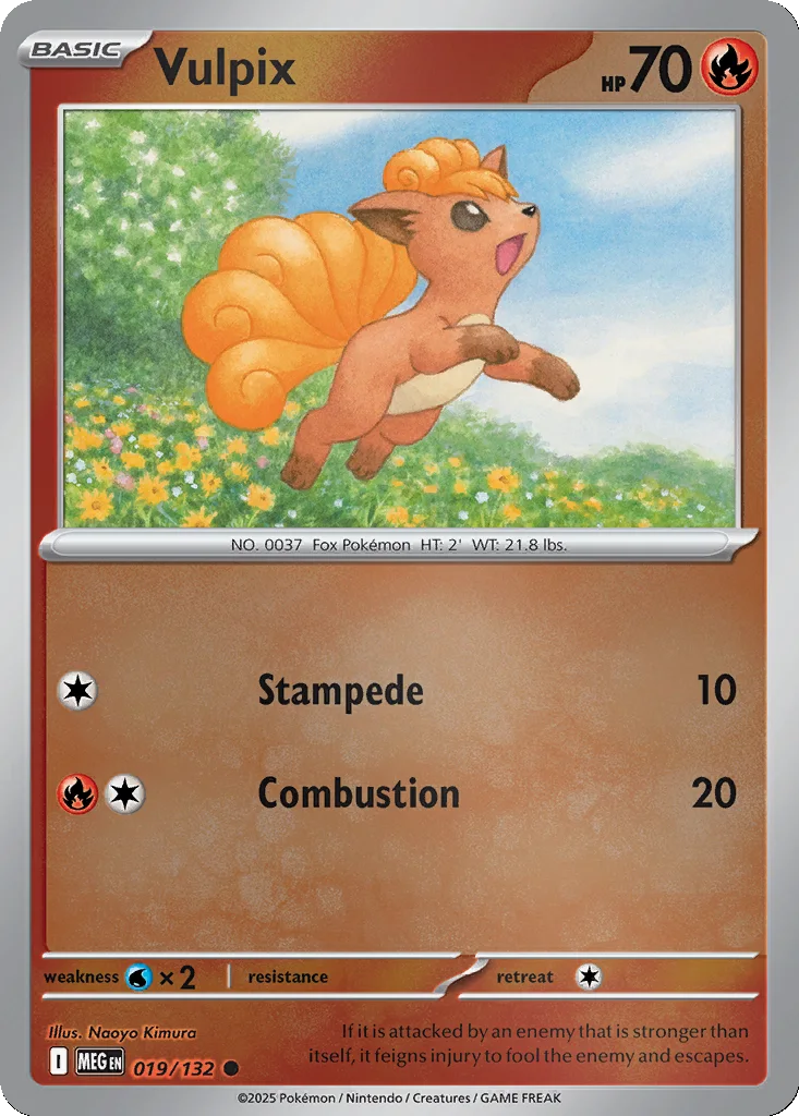 Vulpix 019/132 Mega Evolution (Reverse holo)