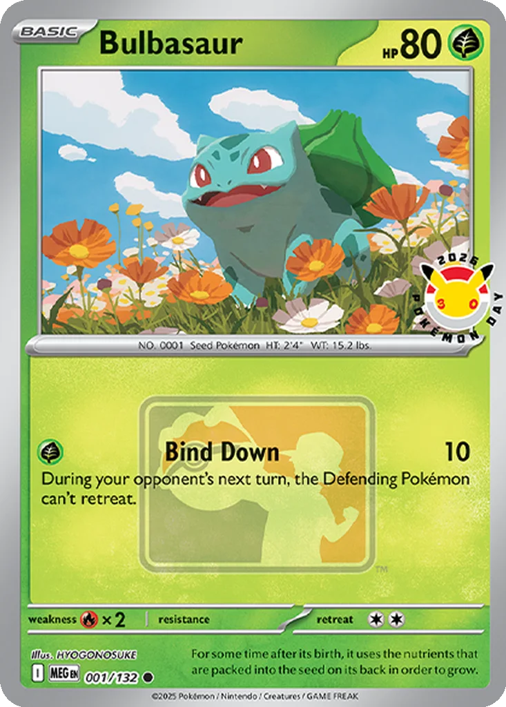 Bulbasaur 001/132 Mega Evolution (Pokémon Day)