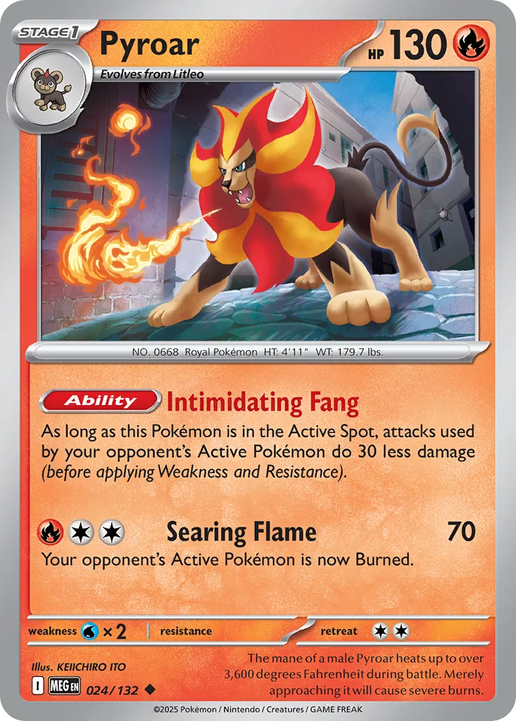 Pyroar 024/132 ME01: Mega Evolution (Normal)