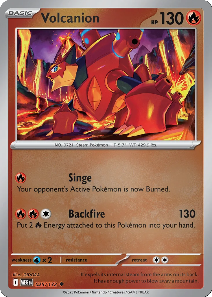 Volcanion 025/132 Mega Evolution (Reverse holo)