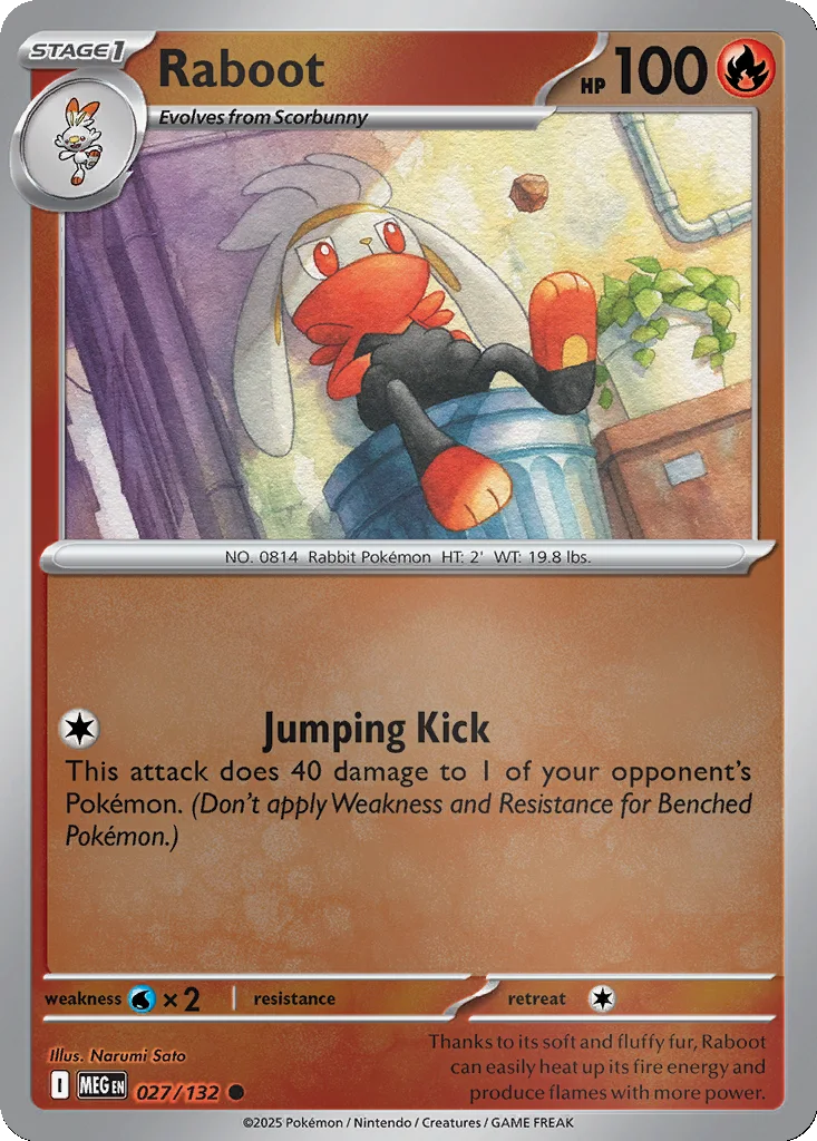 Raboot 027/132 ME01: Mega Evolution (Reverse holo)