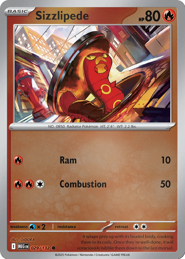 Sizzlipede 029/132 Mega Evolution (Reverse holo)