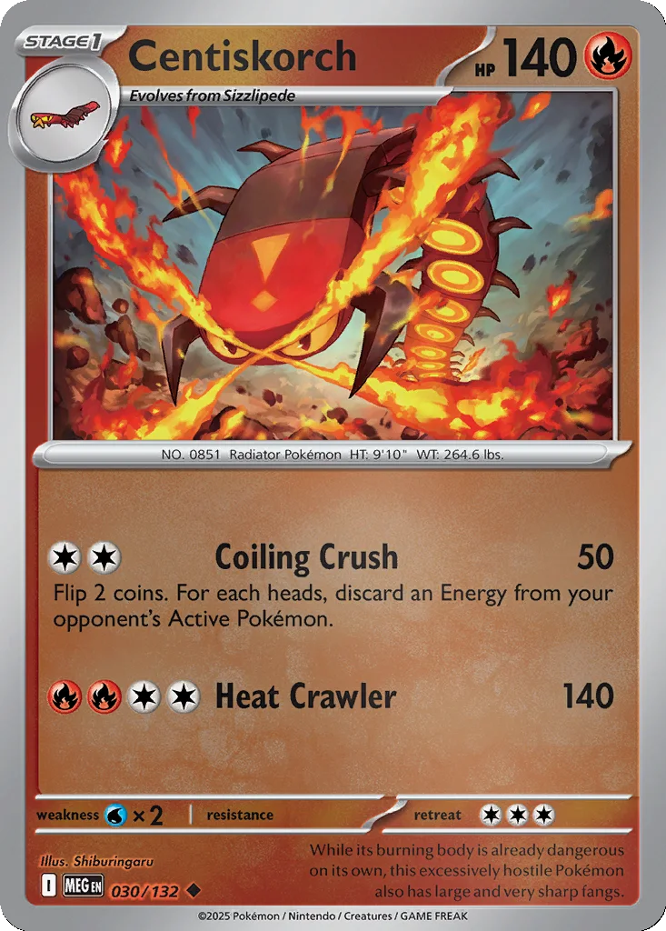 Centiskorch 030/132 Mega Evolution (Reverse holo)