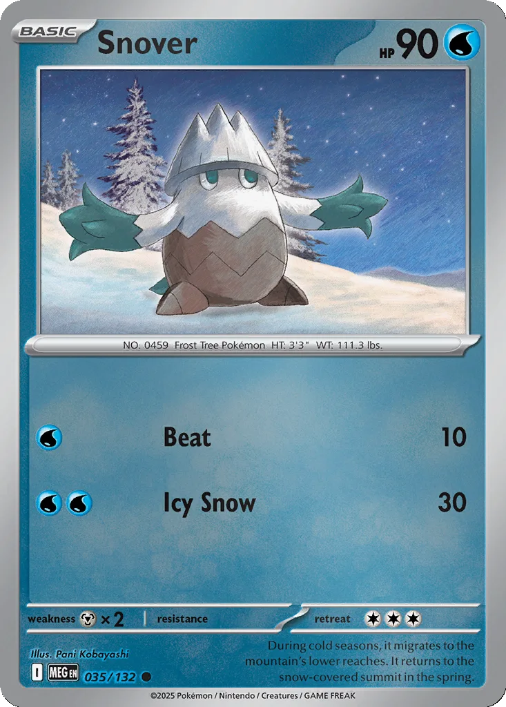 Snover 035/132 Mega Evolution (Reverse holo)
