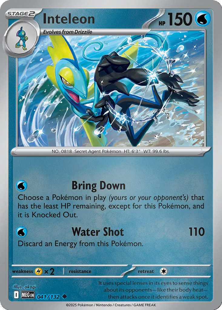 Inteleon 041/132 ME01: Mega Evolution (Reverse holo)