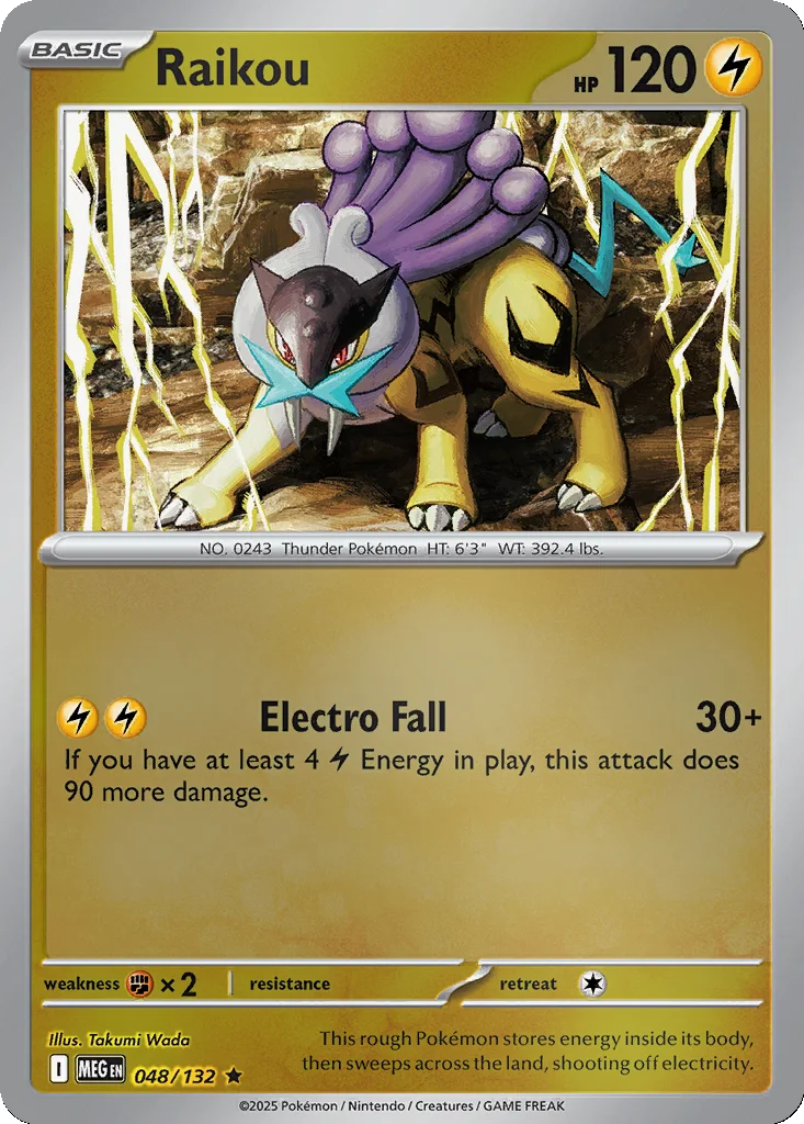 Raikou 048/132 Mega Evolution (Reverse holo)
