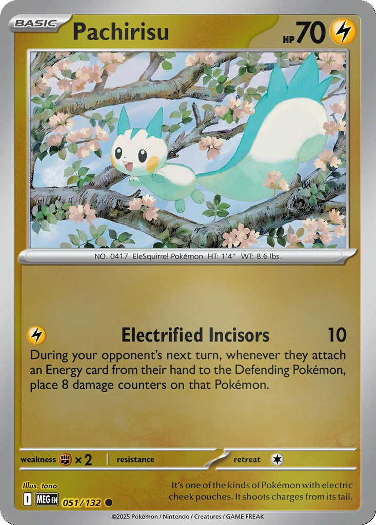 Pachirisu 051/132 Mega Evolution (Reverse holo)