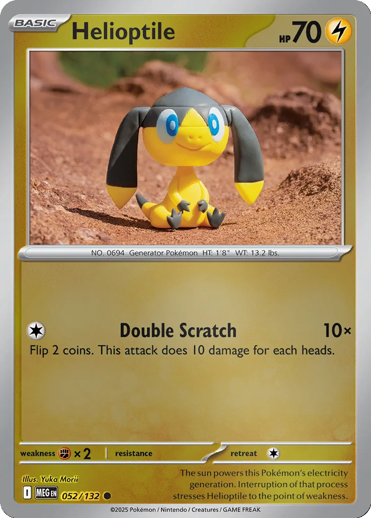 Helioptile 052/132 Mega Evolution (Reverse holo)