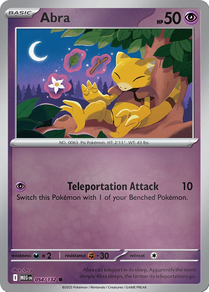 Abra 054/132 Mega Evolution (Reverse holo)