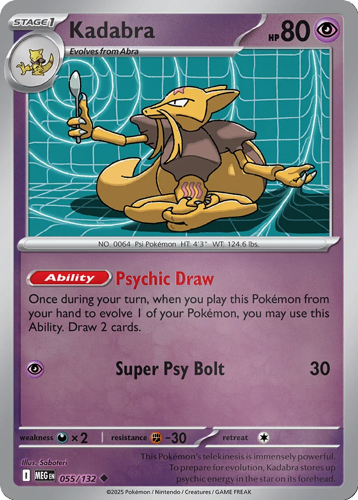 Kadabra 055/132 ME01: Mega Evolution (Reverse holo)
