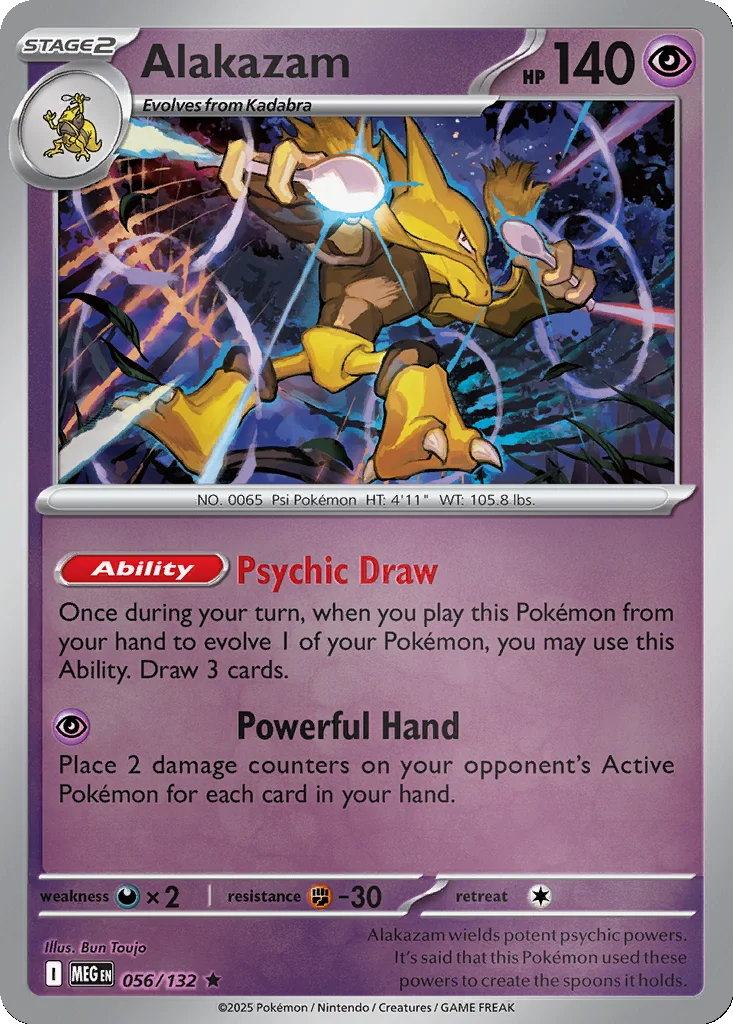 Alakazam 056/132 ME01: Mega Evolution (Reverse holo)