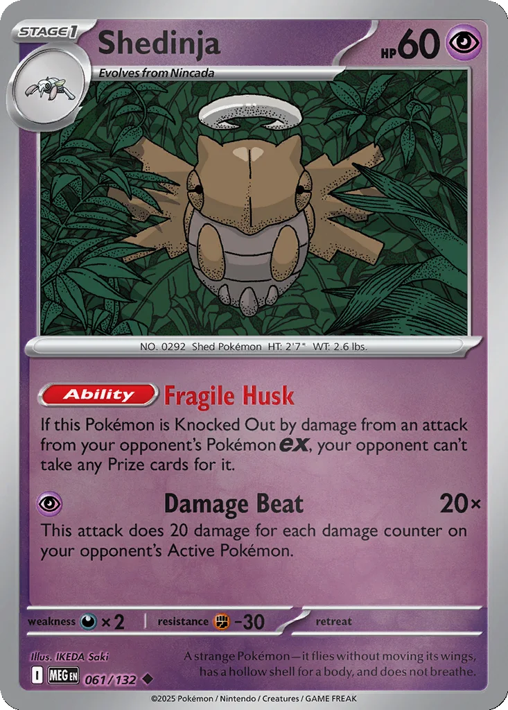 Shedinja 061/132 ME01: Mega Evolution (Reverse holo)