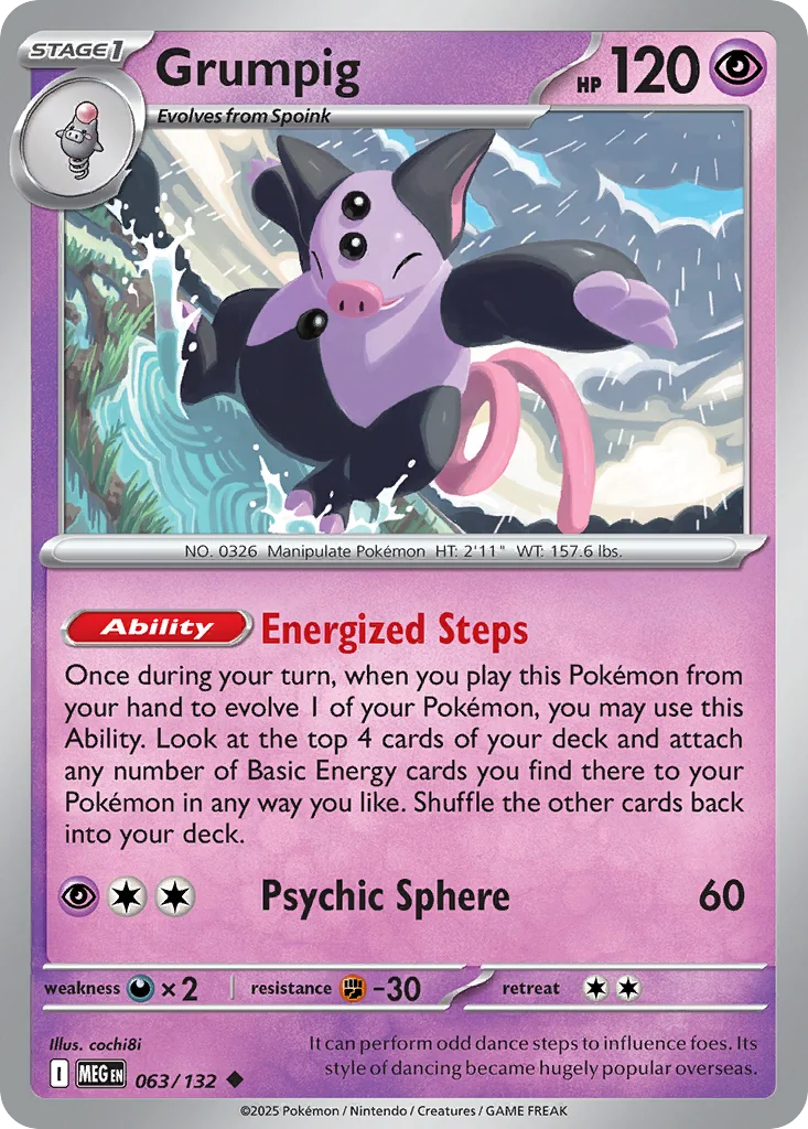 Grumpig 063/132 ME01: Mega Evolution (Normal)