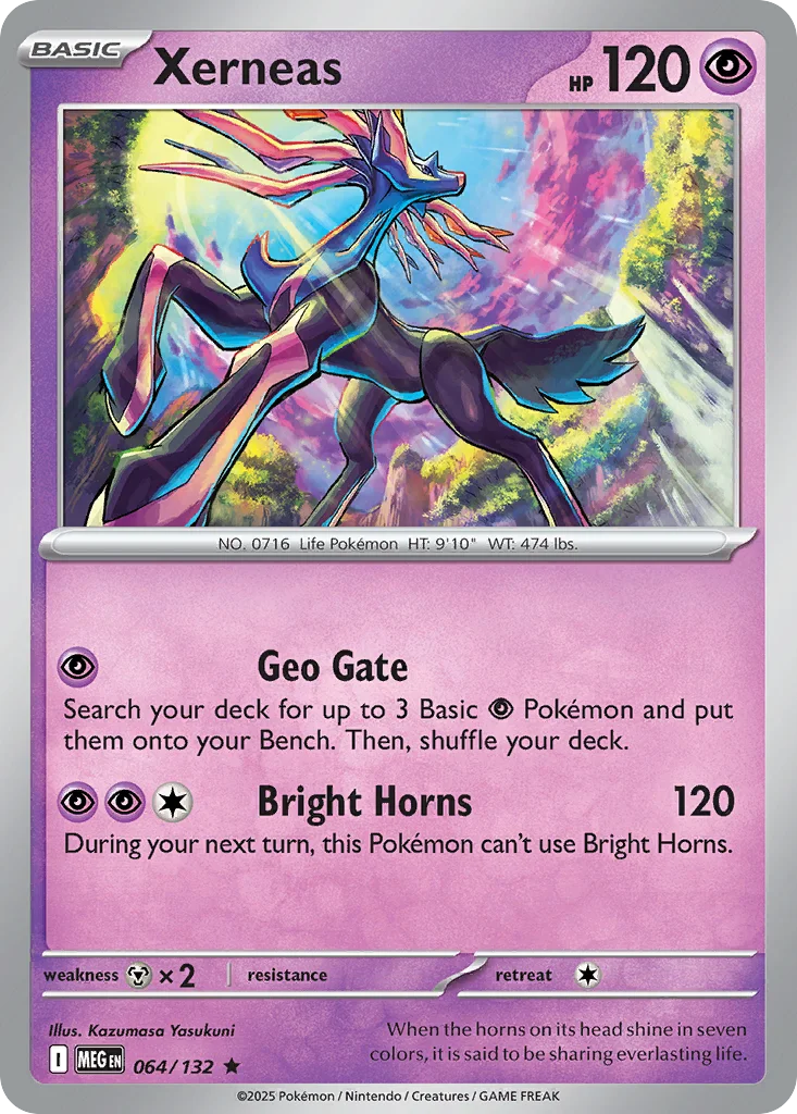 Xerneas 064/132 Mega Evolution (Build & Battle Deck Non-Holo)