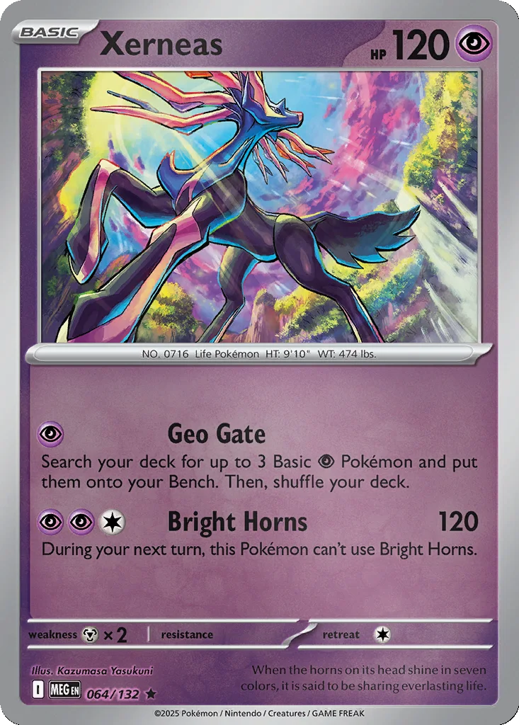 Xerneas 064/132 ME01: Mega Evolution (Reverse holo)